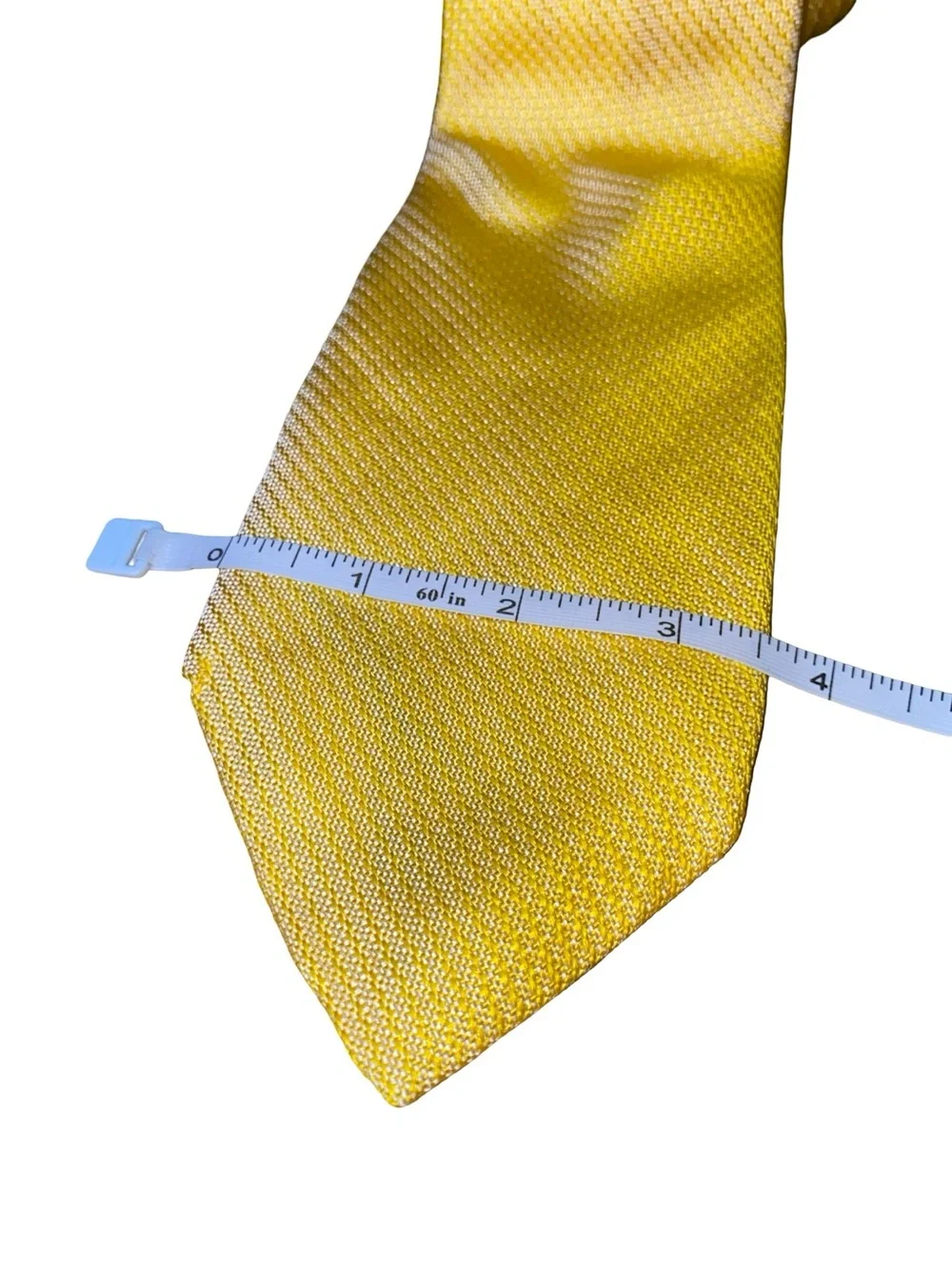 Valentino Yellow Textured Silk Tie